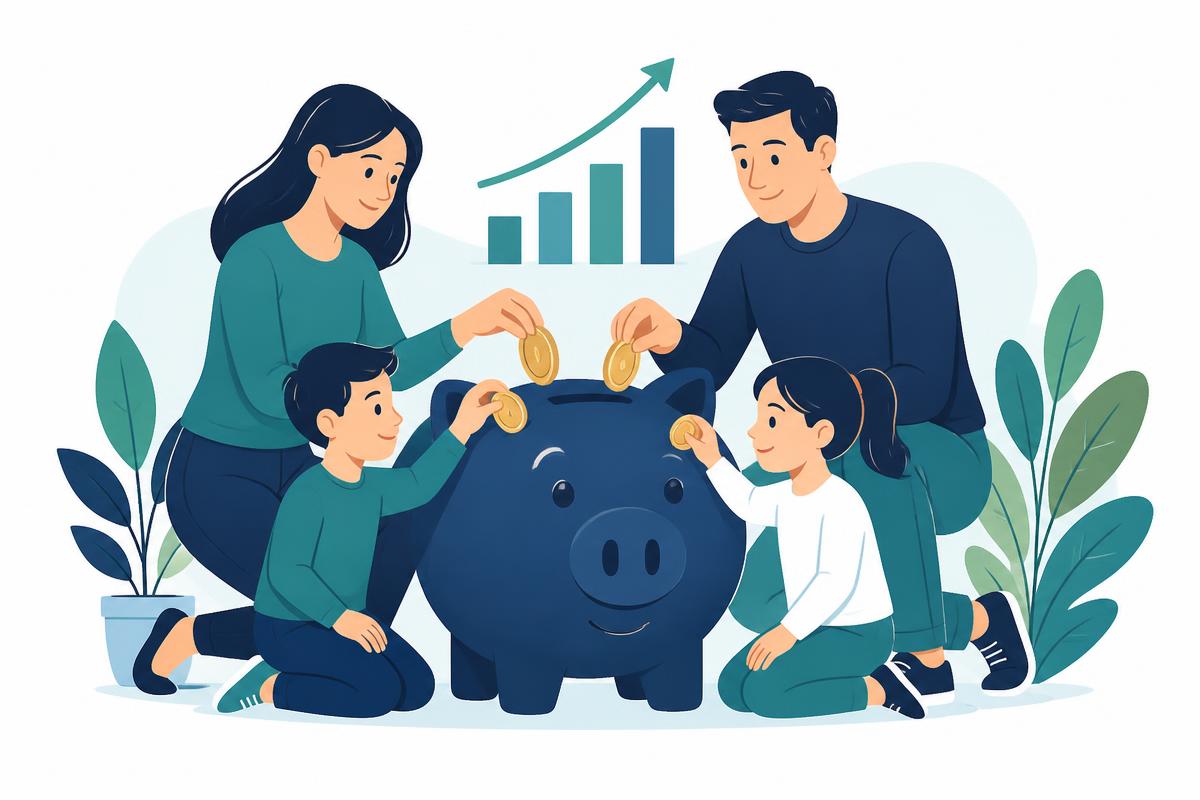 Ilustración de Plantilla del dinero de los niños